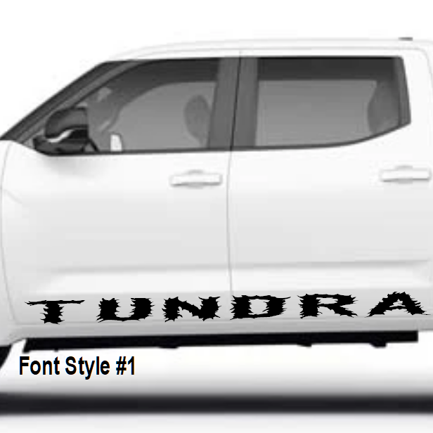 Toyota Tundra Side Vinyl Decal Graphics in Bllack