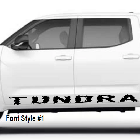 Toyota Tundra Side Vinyl Decal Graphics in Bllack