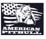American Pitbull Vinyl Decal in white die-cut vinyl 