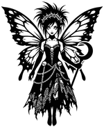 Gothic Fairy Butterfly Hood/Wall Decal – Large Fantasy Vinyl Graphic for Wall, Car Hood, SUV, Truck – Bold Vehicle Sticker
