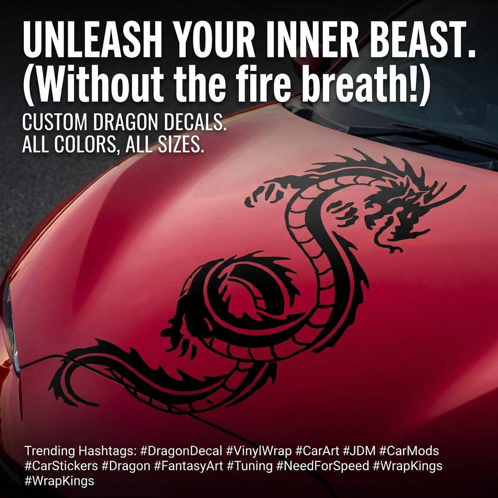 Dragon/Serpent Car/Wall Vinyl Decal | USAVinyls