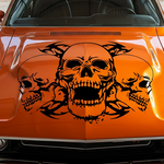 Skull Auto Accent Decal made friom die-cut vinyl, multiple sizes