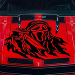 Ghostface–inspired horror vinyl car/wall decal, white, 31×28.8, die‑cut with no background”