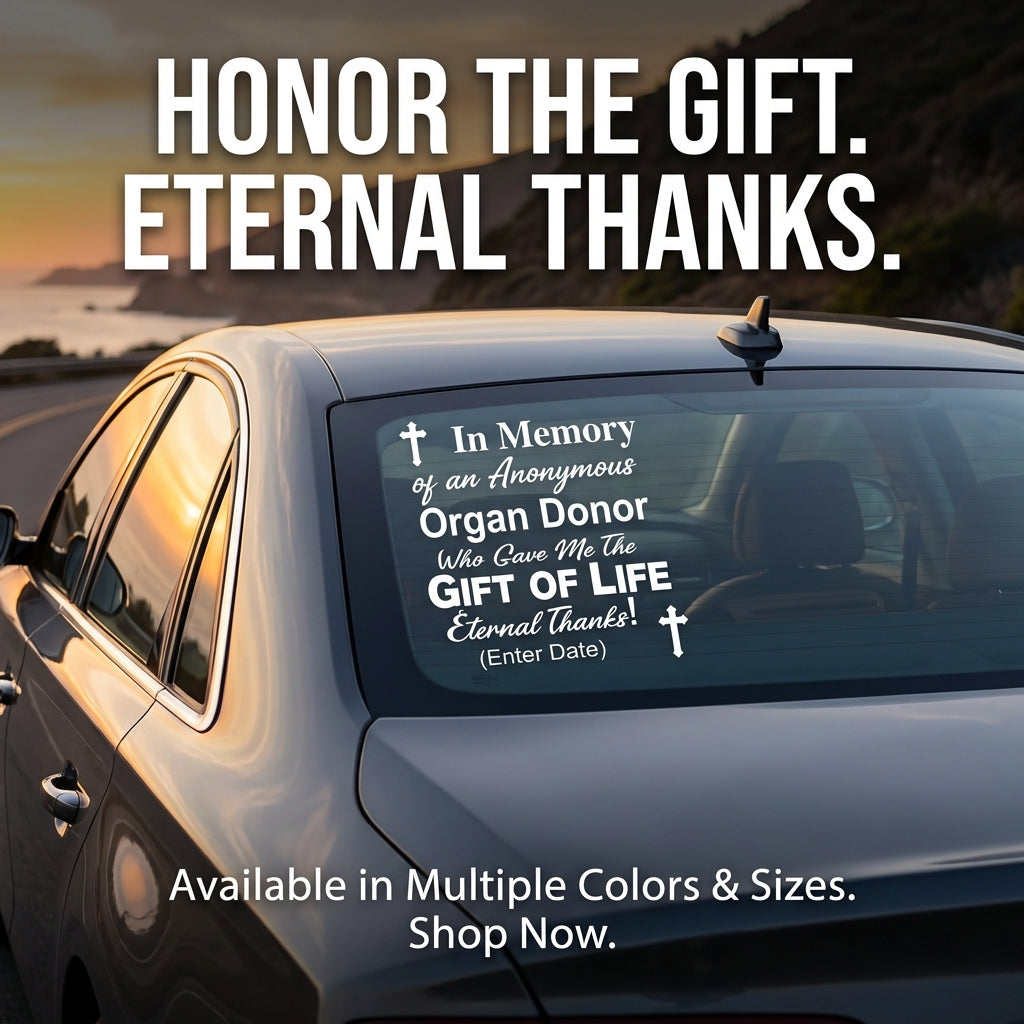 Anonymous Organ Donor Car Decal | USAVinyls