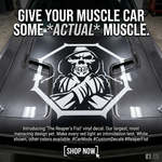 Grim Reaper MMA Hood Vinyl Decal – Skull Car Hood Graphic Sticker for Cars, Trucks & Walls