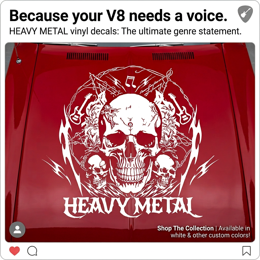 Heavy‑Metal Skull/Grim Reaper Car/Wall Decal | USAVinyls