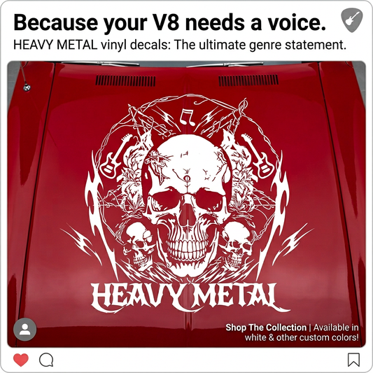 Heavy‑Metal Skull/Grim Reaper Car/Wall Decal | USAVinyls