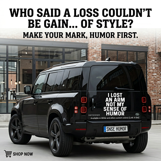 I Lost an Arm Car Decal – Disabled Awareness | USAVinyls