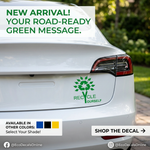 Recycle yourself viny decal, die cut green vinyl