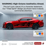 Black Vinyl decal of tribal dragon. Decal is die-cut and available in several sizes