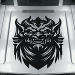 Black matte Gargoyle square decal, 29×29, applied to smooth interior wall
