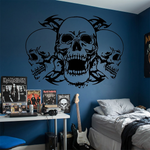 Skull Auto Accent Decal made friom die-cut vinyl, multiple sizes