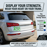 Transplant Strong Car Decal | USAVinyls