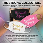 Transplant Strong HTV heat‑transfer decal, approx. 4×3 in, choice of vinyl color  on cotton