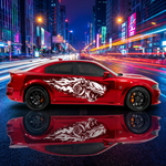 Turbo Shark die-cut vinyl decal on side of vehicle, many sizes and colors