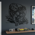“Black matte Atlas titan silhouette decal on wall largest size