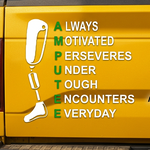 Amputation DecaL, Amputee Decal, Amputation Sticker, Amputee Decal, Disabled Decal, Disabled Sticker, Amputee Sticker, USAVinyls