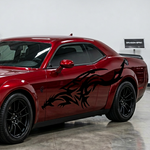 Black Vinyl decal of tribal dragon. Decal is die-cut and available in several sizes