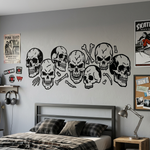 Skull & Bones Vinyl Car Decal – Gothic Skull Graphic Sticker for Vehicle or Wall | USAVinyls