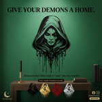 Witch die-cut vinyl decal on an interior wall  40" x 28.5"
