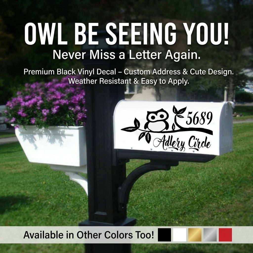 Custom Mailbox Address Decal (Set of 2) | USAVinyls