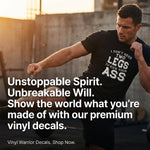 “I Don’t Need Two Legs to Kick Your Ass unisex graphic t‑shirt, black with white HTV text, front view”