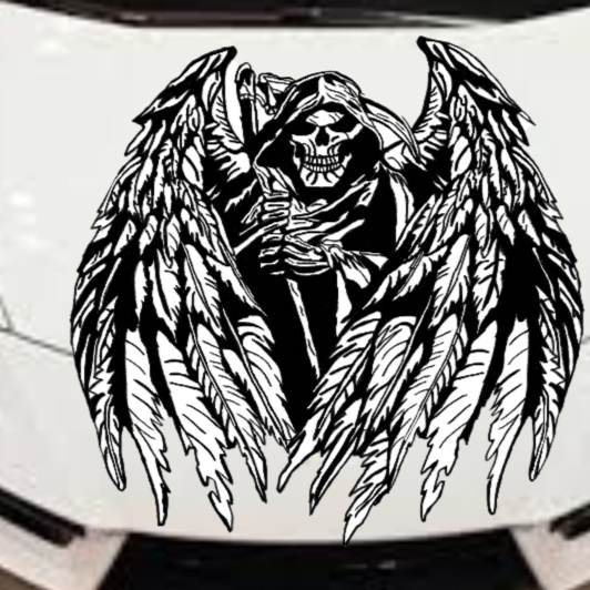 Grim Reaper Decal,  Skull Decal, Skull Sticker