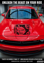 Jackal‑inspired horror vinyl car/wall decal, black, die‑cut with no background 