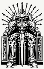 Mandolarian warrior vinyl decal in black