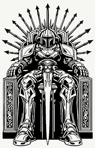 Mandolarian warrior vinyl decal in black