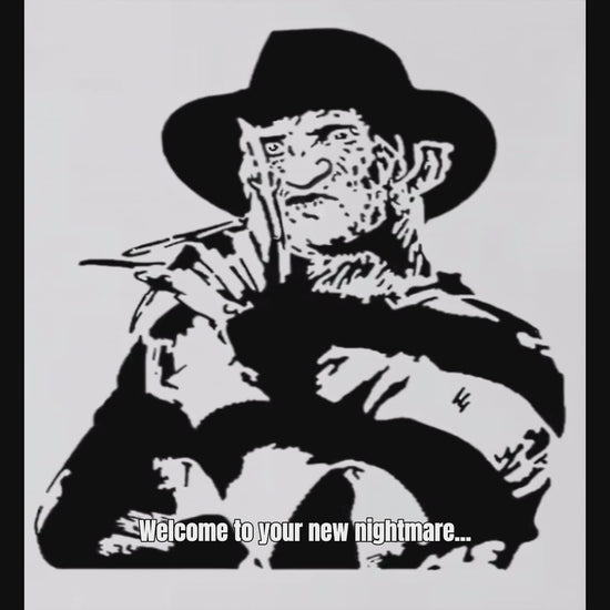 Freddy Kreuger video black vinyl decal