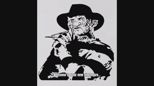 Freddy Kreuger video black vinyl decal