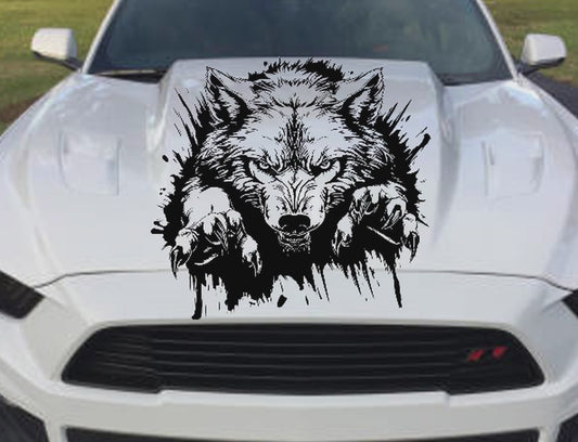 wolf black vinyl decal video