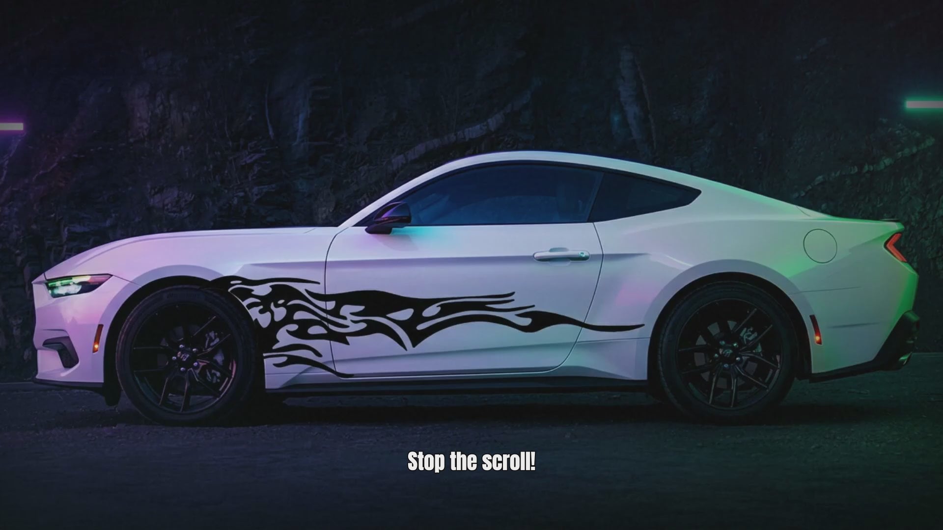 Tribsl flames vinyl decal video