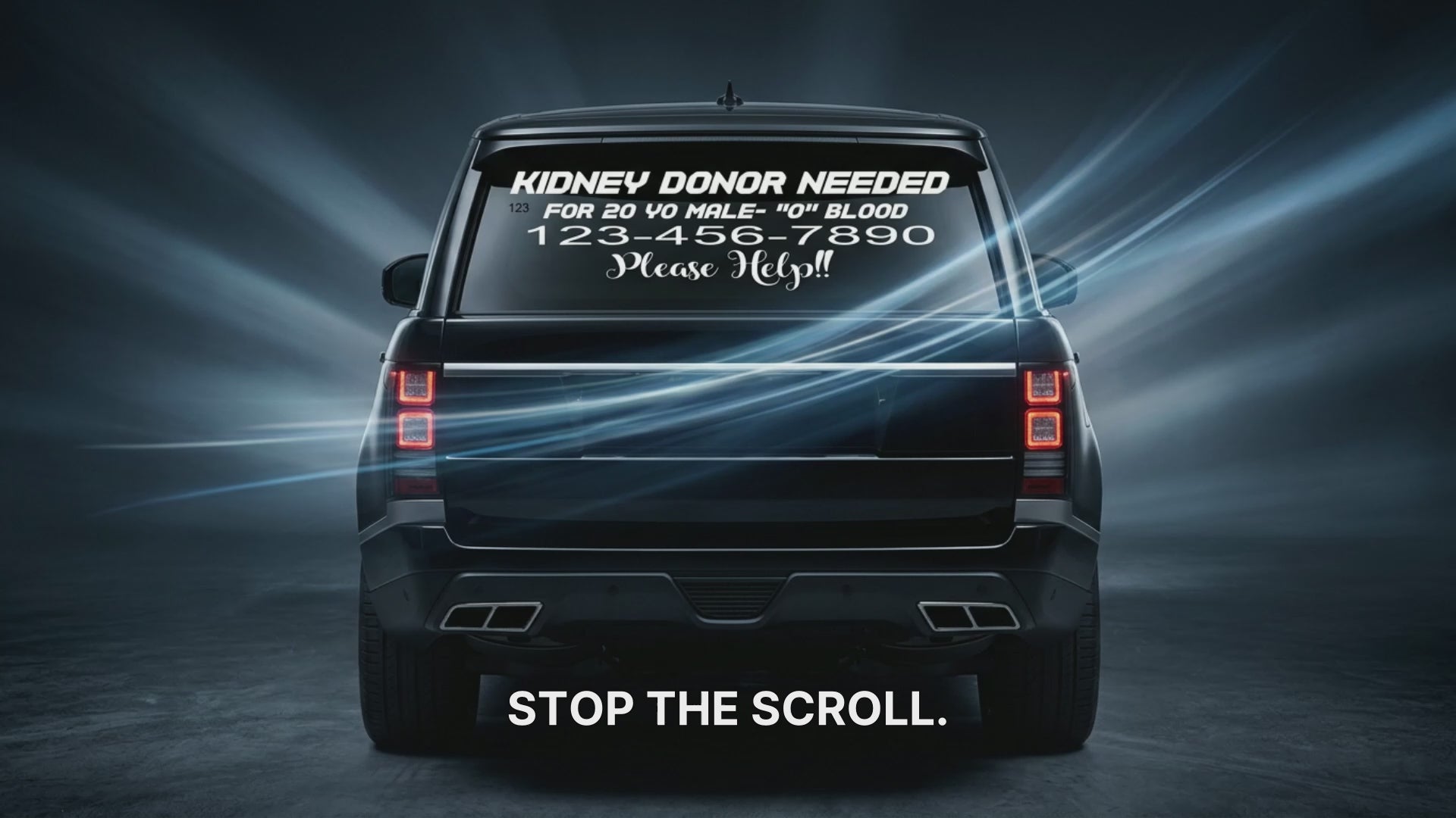 Kidney donor needed vinyl decal video