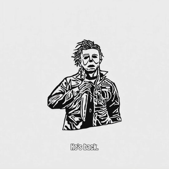 Michael Myers black vinyl decal video