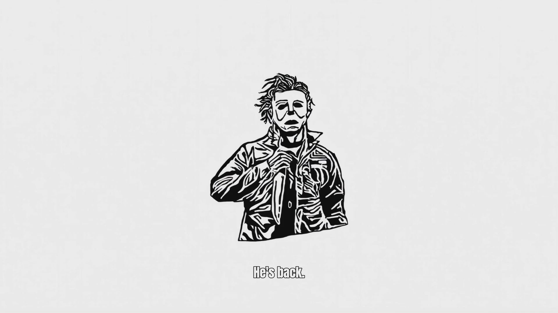 Michael Myers black vinyl decal video