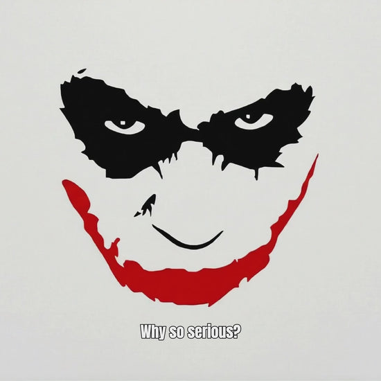 Joker black and red vinyl decal animated