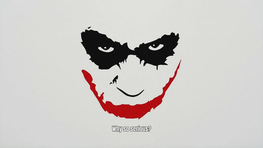 Joker black and red vinyl decal animated