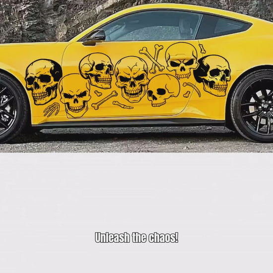Skulls and bones vinyl decal video