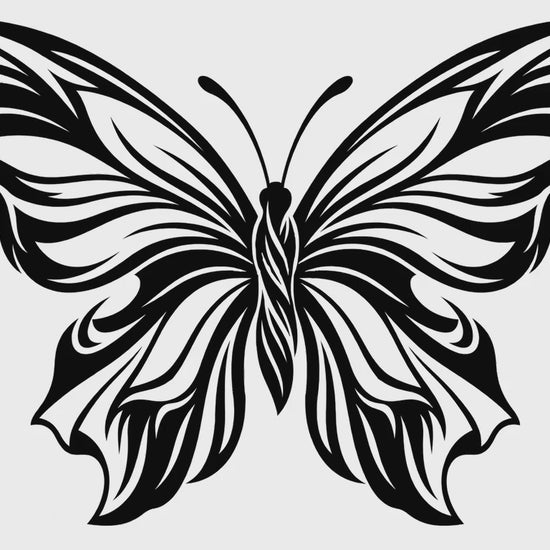 Butterfly black vinyl decal video