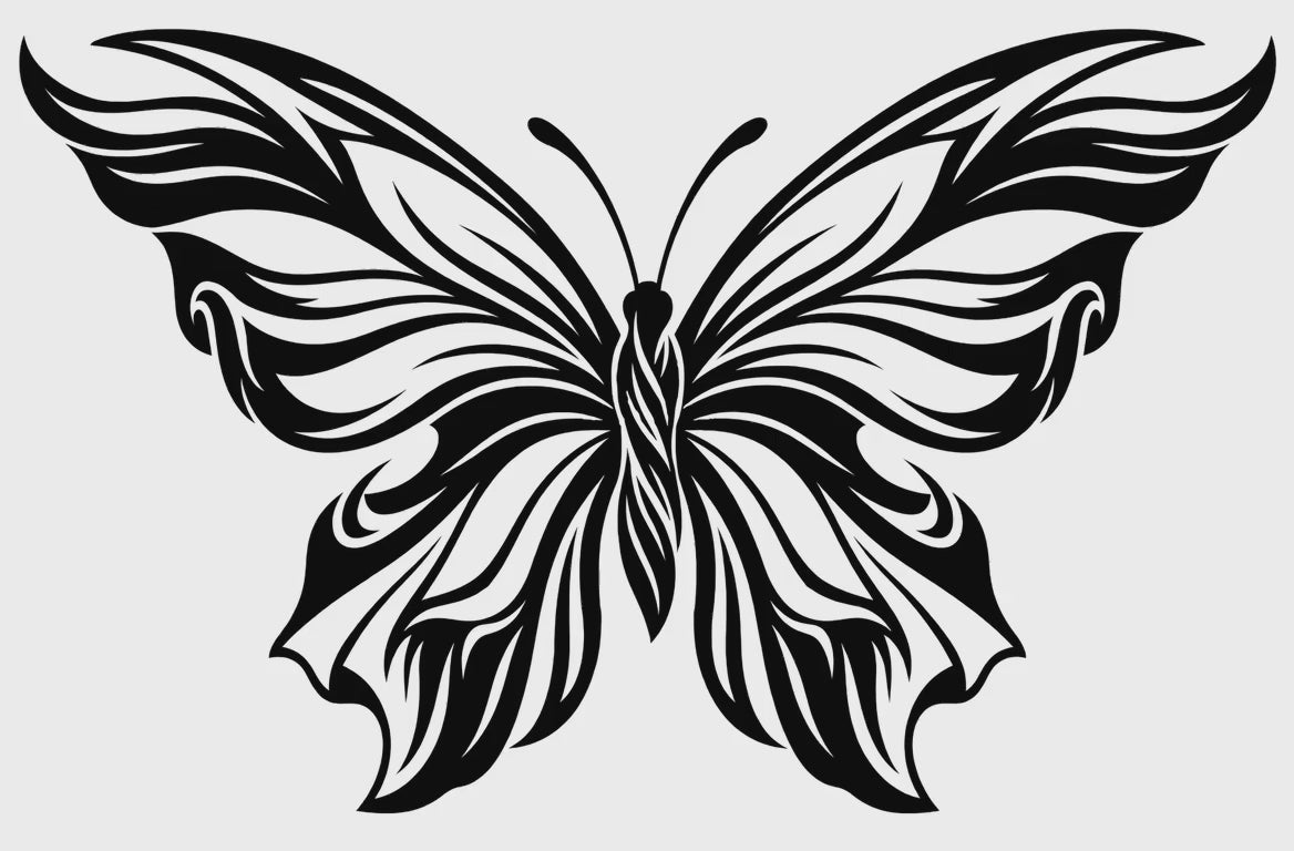 Butterfly black vinyl decal video