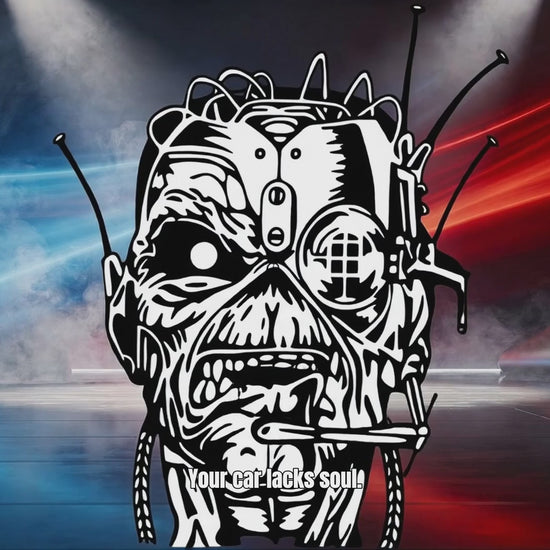 Eddie Iron Maiden black vinyl decal video