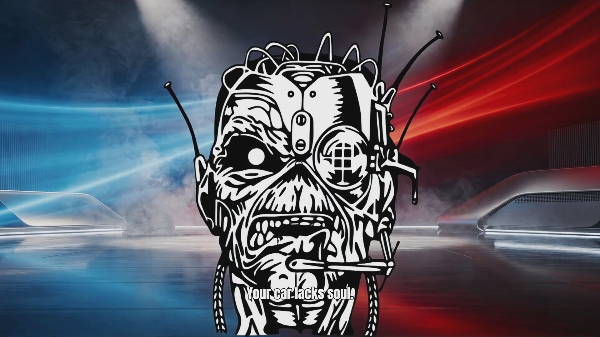 Eddie Iron Maiden black vinyl decal video