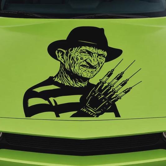 Video of Freddy Kreuger with needles vinyl decal on vehicle
