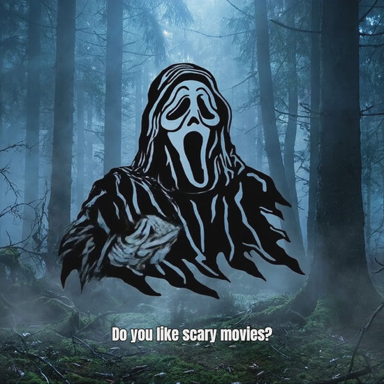Ghostface black vinyl decal video