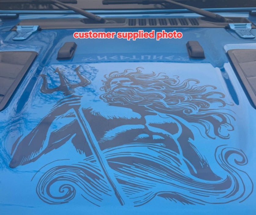 Poseidon Decal, Poseidon Sticker, Neptune Graphic