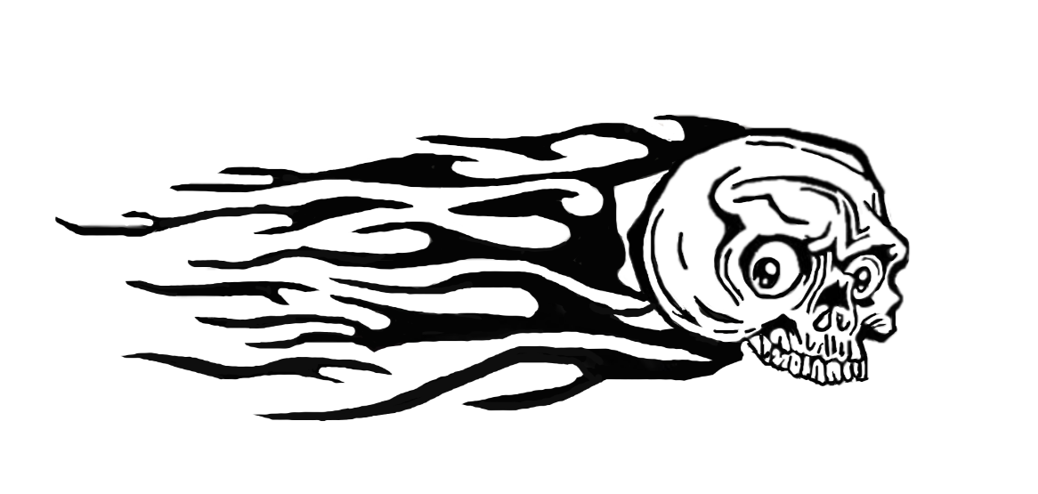 Skull and Flames Vehicle Decal