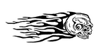 Skull and Flames Vehicle Decal