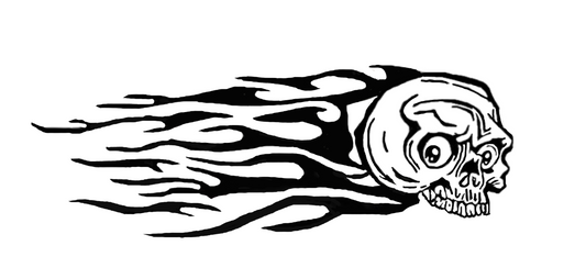 Skull and Flames Vehicle Decal